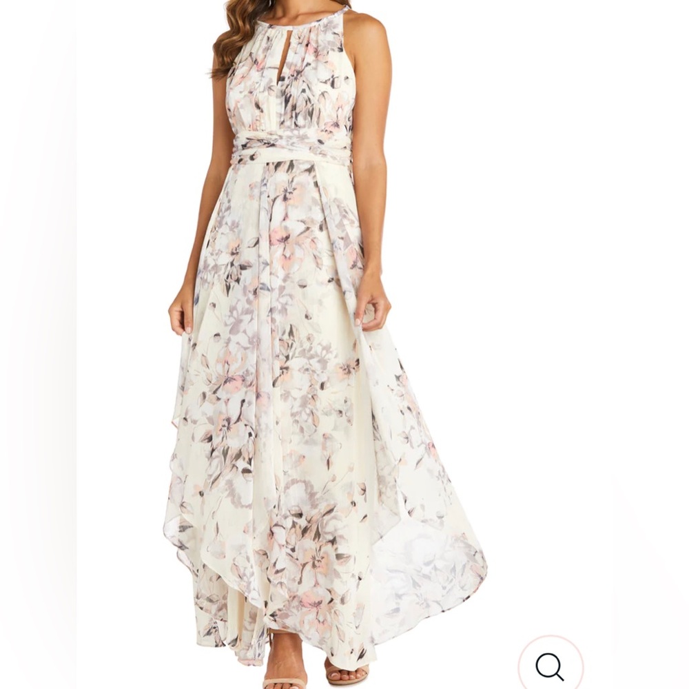 R & M Richard’s chiffon halter dress, size 12, brand new, never worn